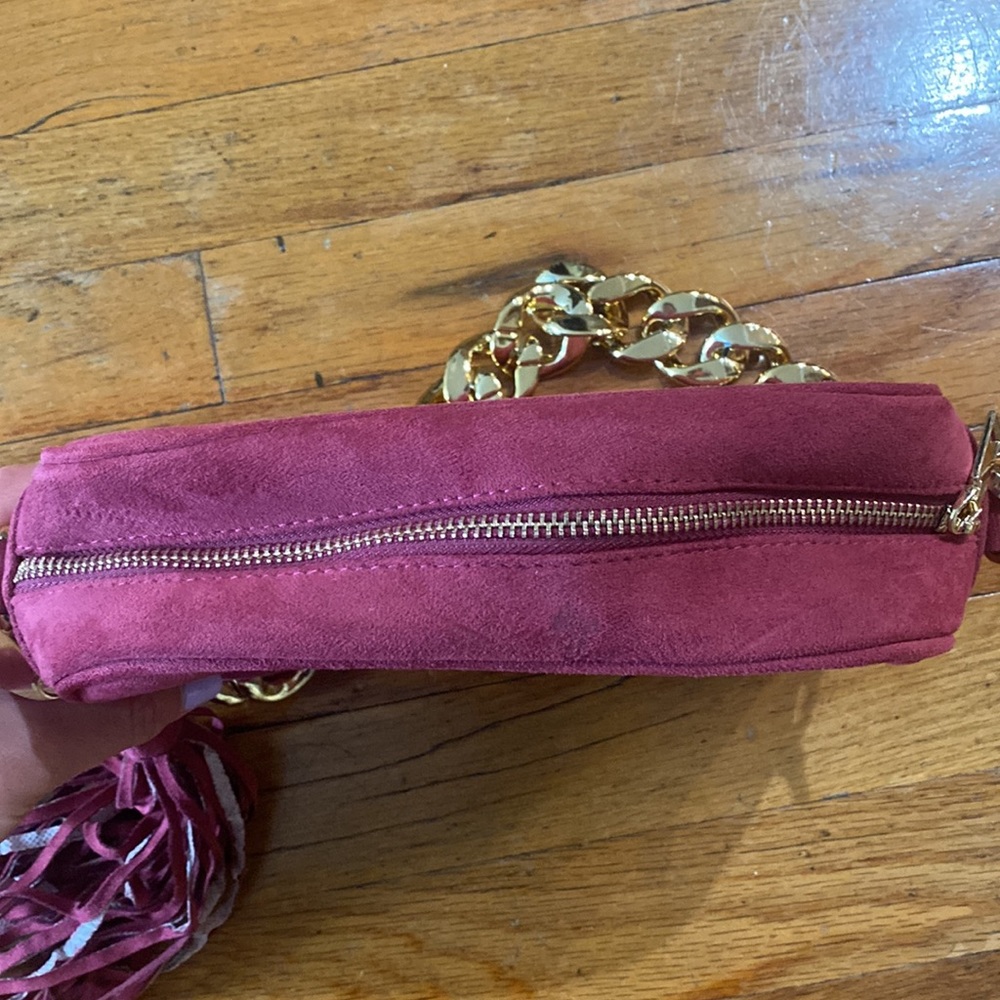 Red Suede Handbag - Picture 4 of 4